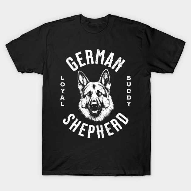 German Shepherd Loyal Friend T-Shirt by Trippycollage